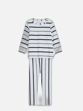 Alice + Olivia X MasonGrey Girl's Striped Pajama Set, Size 6
